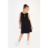 Tuffy Kids Kız Çocuk Yazlık Kaşkorse Basic Elbise 6-9 Yaş - Siyah