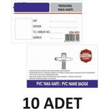 Tüftürük Şeffaf Iğneli Yaka Kartı ( 10 Adet ) - ÇOK RENKLİ