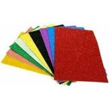 Tüftürük Simli Eva 50X70 cm Yapışkanlı 10 Lu (1 Paket 10 Adet) - ÇOK RENKLİ