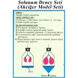 Tüftürük Solunum Deney Seti 7 Parça 1 Paket Model Seti Y Boru Tıpa Balon Okul Sınıf Deney Seti