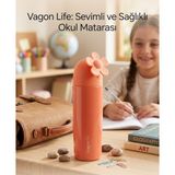 Tüftürük Vagonlife Paslanmaz Termos Çelik Matara 360 ml - Turuncu