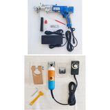 Tufty Mini Tufting Set (Ak-V Tufting Makinesi (Tabancası) ve Tıraş Makinesi) - Mavi AK-V - Turuncu-Sarı Traş Makinesi
