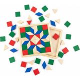 Tufy Toys Ahşap Mozaik Tangram - 42 Parça Geometrik Yapboz Oyunu - Renkli - Ahşap