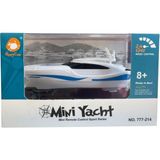 Tufy Toys Kumandalı Mini Tekne / Rc Mavi Beyaz Sürat Teknesi