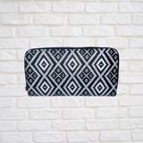 Tuğba Kadın Etnik Siyah-Beyaz Fermuarlı Iç Göz 11X21 Cüzdan - Siyah - Beyaz