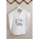 Tuğba Kuğu 4 Kat Müslin Panço - For Baby Serisi - Balonlu Araba - Renkli