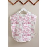 Tuğba Kuğu 4 Kat Müslin Panço - Pink Toile De Jouy