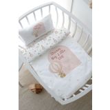 Tuğba Kuğu Anne Yanı Beşik Nevresim Takımı (60x100) - For Baby Serisi - Pembe Balonda Ayı