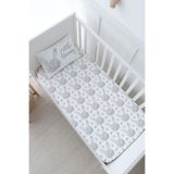 Tuğba Kuğu Bebek Boy Lastikli Çarşaf Seti - For Baby Serisi - Karakalem Tavşan