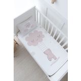 Tuğba Kuğu Bebek Boy Lastikli Çarşaf Seti - Pure Baby Serisi - Buluta Tırmanan Ayıcık