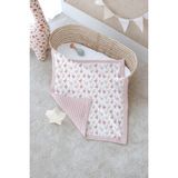 Tuğba Kuğu Çift Taraflı Bebek Battaniyesi, %100 Pamuklu Waffle Pike - Cute Goose - Pembe
