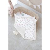 Tuğba Kuğu Çift Taraflı Bebek Battaniyesi, %100 Pamuklu Waffle Pike | Yastık Kılıfı Hediyeli - Soft Bloom - 70 x 105 cm - Krem - 0 - 4 Yaş