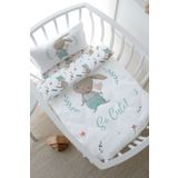Tuğba Kuğu For Baby Serisi Salopetli Tavşan 60x100 cm Anne Yanı Beşik Nevresim Takımı