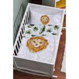 Tuğba Kuğu For Baby Serisi Suluboya Aslan 60x100 cm Anne Yanı Beşik Nevresim Takımı