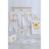 Tuğba Kuğu Organik 11'li Hastane Çıkışı - For Baby - Gülen Pastel Güneş - 0 - 3 Ay - 01.Ekru