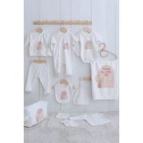 Tuğba Kuğu Organik 11'li Hastane Çıkışı - For Baby - Pembe Balonda Ayı - 0 - 3 Ay - 01.Ekru