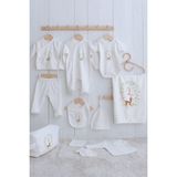 Tuğba Kuğu Organik 11'li Hastane Çıkışı - Little Deer Series - L Harfi - 0 - 3 Ay - 01.Ekru