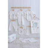 Tuğba Kuğu Organik 11'li Hastane Çıkışı - Pure Baby - Mavi Hava Balonu - 0 - 3 Ay - 01.Ekru