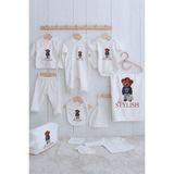 Tuğba Kuğu Organik 11'li Hastane Çıkışı - Pure Baby - Sportmen Ayıcık - 0 - 3 Ay - 01.Ekru