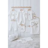 Tuğba Kuğu Organik 11'li Hastane Çıkışı - Royal Series - Welcome Baby Stork - 0 - 3 Ay - 01.Ekru