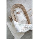 Tuğba Kuğu Peluş Bebek Battaniyesi 80x90 cm Hipoalerjenik Çift Yüz Ekru Unisex - 0 - 5 Yaş
