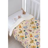 Tuğba Kuğu Peluş Çift Yüz Battaniye - Sevimli Ayı Pattern