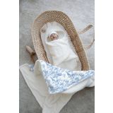 Tuğba Kuğu Peluş Kundak Ve Çift Yüz Battaniye - Blue Toile De Jouy