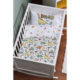 Tuğba Kuğu Pure Baby Serisi Dino ve Kaktüsler 60x100 cm Anne Yanı Beşik Nevresim Takımı