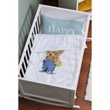 Tuğba Kuğu Pure Baby Serisi Salopetli Ayıcık 60x100 cm Anne Yanı Beşik Nevresim Takımı