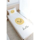 Tuğba Kuğu Tek Kişilik Lastikli Çarşaf Seti - Pure Baby Serisi - Gülen Güneş - 90 x 190 cm - Renkli