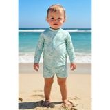 Tuğba Kuğu Uv Korumalı Uzun Kollu Erkek Bebek Mayo - Mint Ocean Dream - Renkli - 3 - 4 Yaş