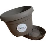 Tuğel Flowers Inci Saksı No:2 Plastik Kahverengi (2.2 Litre)