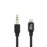 TUGG Aux & Lightning Ses Kablosu | iPhone – 3.5 mm Jack Ses Kablosu | Yüksek Kaliteli Ses Aktarımı, Alman Teknolojisi, Örgü Kaplama – Siyah