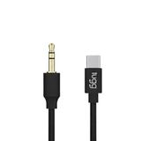 TUGG Aux & Type-C Ses Kablosu | 3.5 mm Jack – USB-C Dönüştürücü Ses Kablosu | Yüksek Kaliteli Ses Aktarımı, Alman Teknolojisi, Örgü Kaplama, Siyah 104710