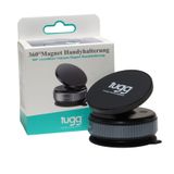 Tugg Germany 360° Dönebilen Manyetik Telefon Tutucu Ch377 123323 – Vakumlu ve Mıknatıslı Sistem, Araç ve Masa Üstü Kullanım, Evrensel Uyumluluk, Siyah