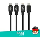 Tugg Germany Şarj Kablosu 3'ü 1 Arada 45W Type-C Çoklu Type-C+Iphone+Micro 104626 - 45 W