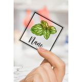 TUGİBU Kavanoz Ve Baharatlık Etiket Sticker Seti (şeffaf / 45 Adet)