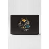 TUGİBU Siyah Kamp Laptop Sticker Kaplama Notebook Macbook
