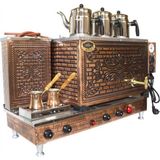 Tuğla 3 Demlikli Bakır Çay Kazanı