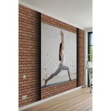 Tuğla Desenli Niş Görünümlü Yoga ve Spor Salonu Konseptli Tek Parça Tekstil Duvar Kağıdı, 550 x 280