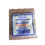 Tuğra Hırdavat Çeliksan 3x30 Beton Çelik Çivi Sarı (3 Lük Beton Çivisi) 100 Adet