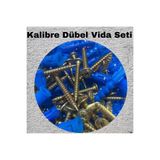 TUĞRA HIRDAVAT Kalibreli Dübel ve Vida Seti 100 Adet – Pul Başlı, 8mm Dübel