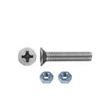 Tuğra Hırdavat M5x8mm Metrik Vida Yhb - Somunlu 100'Lü Takım