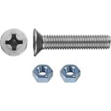Tuğra Hırdavat M6x25mm Metrik Vida Yhb - Somunlu 500'Lü Takım
