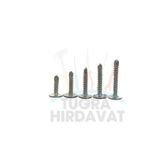 TUĞRA HIRDAVAT Rysb 3.9x13 Mm 100 Adet Beyaz Pul Başlı Matkap Uçlu Vida Otomatik Vida