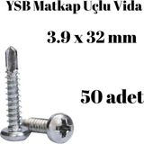 Tuğra Hırdavat Yıldız Silindir Başlı 3.9X32 YSB Matkap Uçlu Akıllı Vida 50 Adet