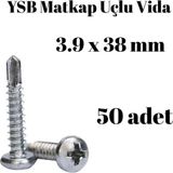 Tuğra Hırdavat Yıldız Silindir Başlı 3.9X38 YSB Matkap Uçlu Akıllı Vida 50 Adet