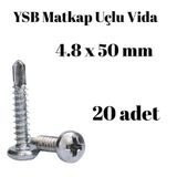 Tuğra Hırdavat Yıldız Silindir Başlı 4.8x50 YSB Matkap Uçlu Akıllı Vida 20 Adet