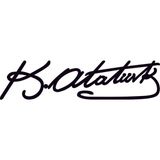 Tuğra Reklam Atatürk İmza Sticker 40 x 9 cm Siyah