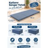 Tuğra Sünger Katlanır Sünger Yatak 70X180X6 VE80X180X6 - 70 x 180 cm
